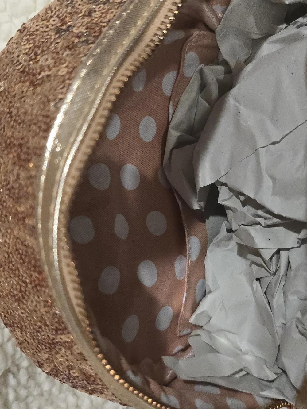 Disney Parks Loungefly Rose Gold Sequin Backpack